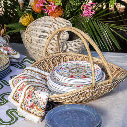 Provence Rattan Gathering Basket - Whitewash by Juliska Additional Image-2