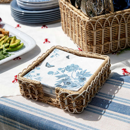 Provence Rattan Luncheon Napkin Holder - Whitewash by Juliska Additional Image-4