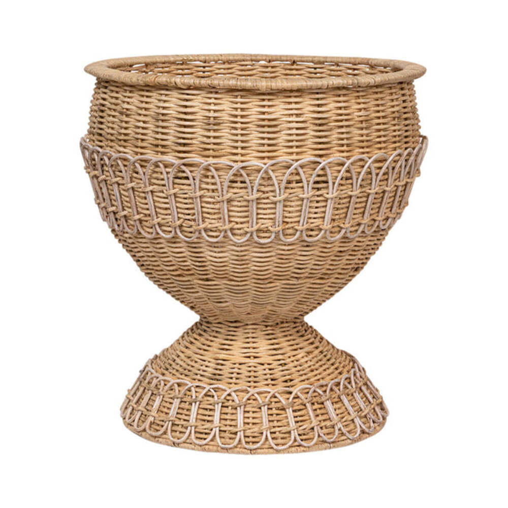 Provence Rattan Medium Urn - Whitewash by Juliska