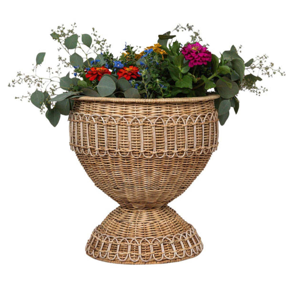 Provence Rattan Medium Urn - Whitewash by Juliska Additional Image-1