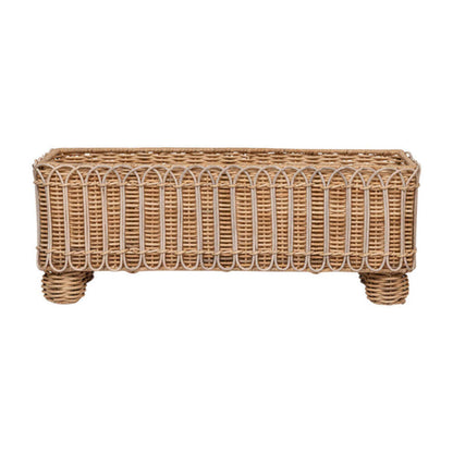 Provence Rattan Rectangular Planter - Whitewash by Juliska