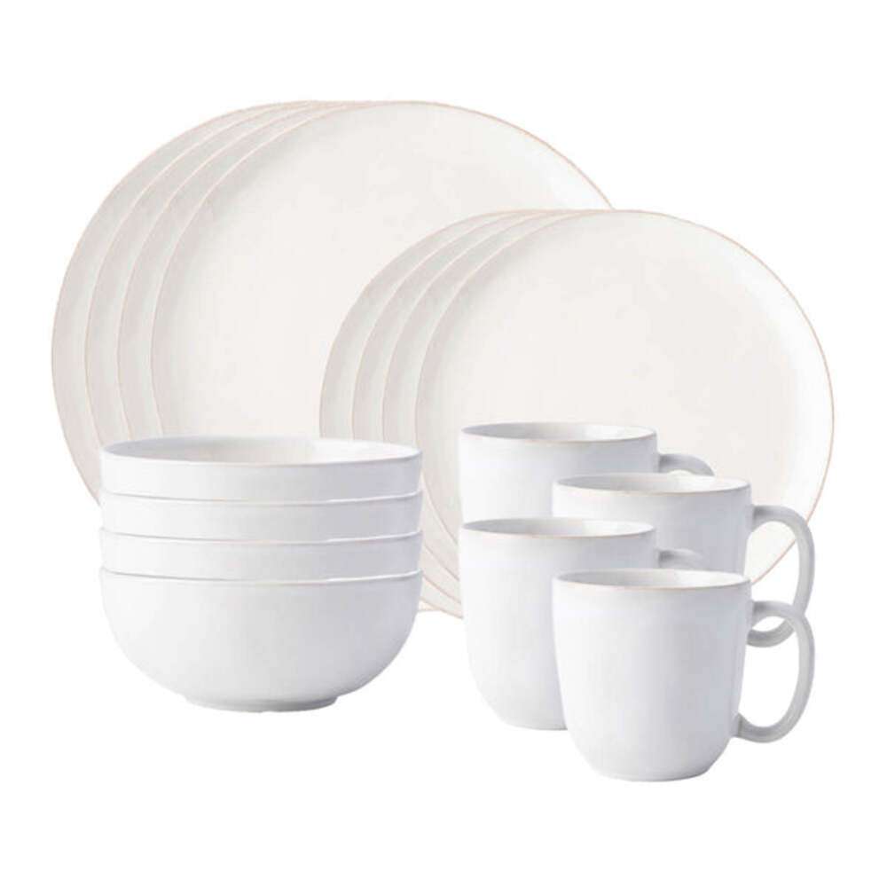 Puro Coupe 16 Piece Place Setting - Whitewash by Juliska