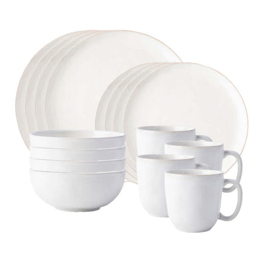 Puro Coupe 16 Piece Place Setting - Whitewash by Juliska