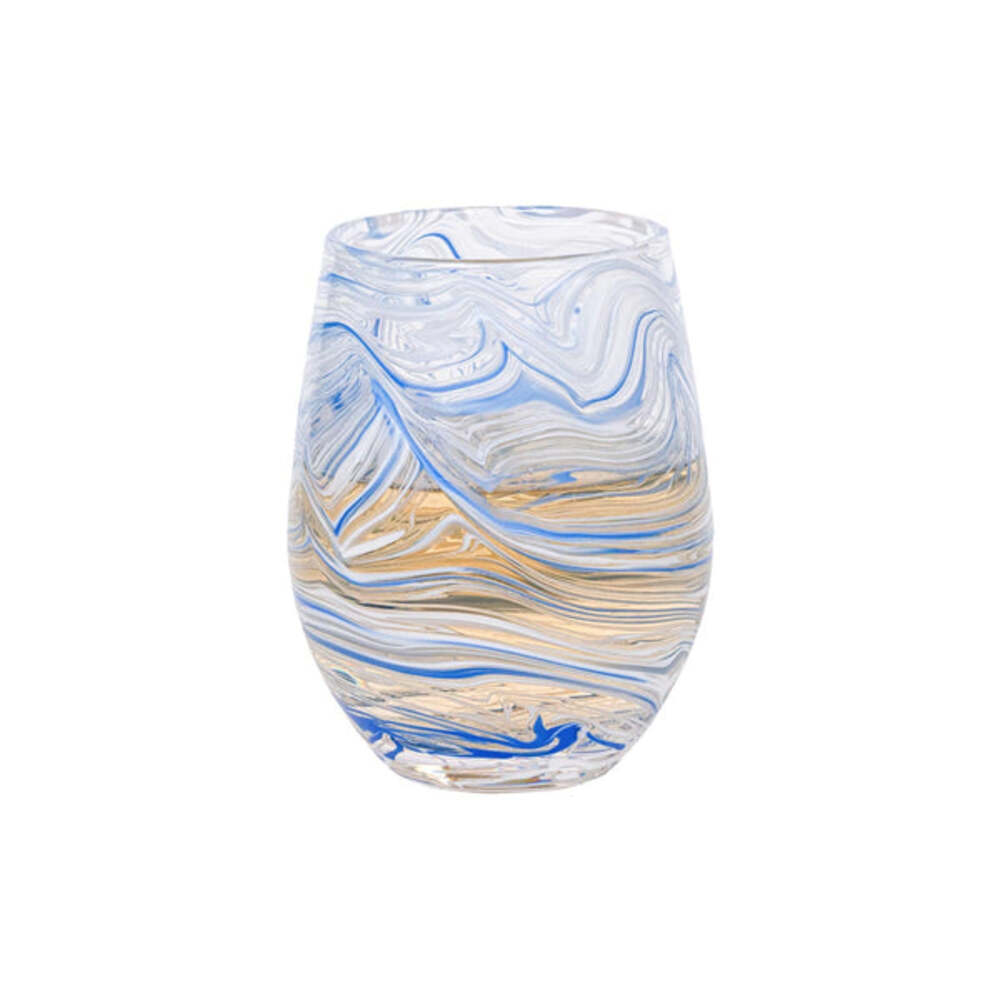 Puro Marbled Stemless Wine Glass by Juliska Additional Image-7