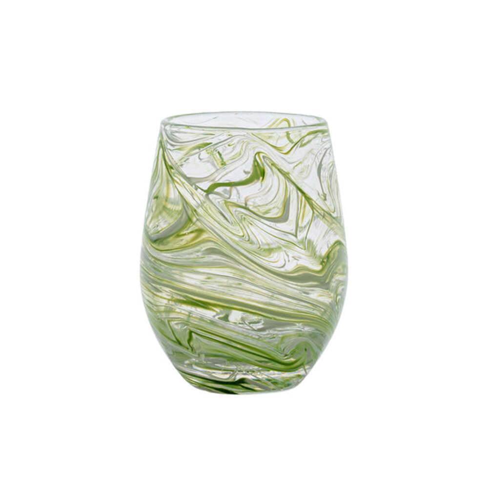 Puro Marbled Stemless Wine Glass by Juliska Additional Image-3