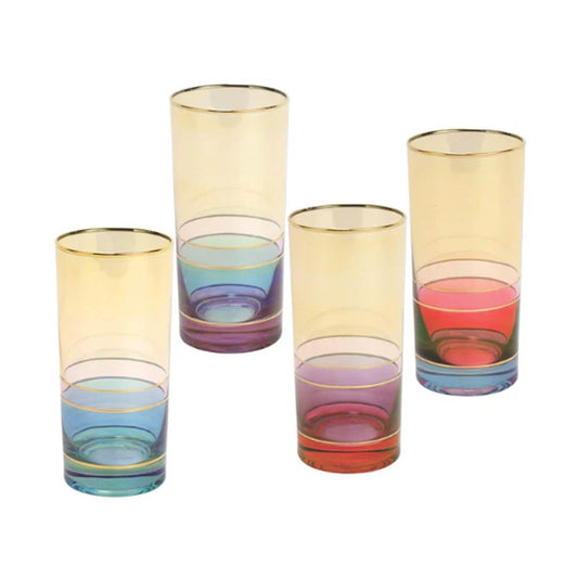 Regalia Deco Set of 4 Highball by VIETRI