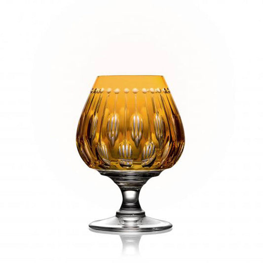 Renaissance Amber Grand Brandy Glass by Varga Crystal