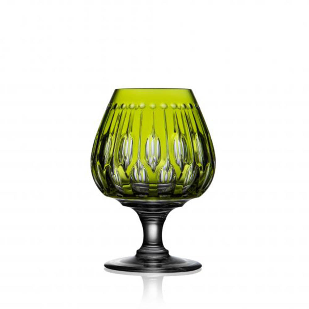 Renaissance Yellow-Green Grand Brandy Glass by Varga Crystal