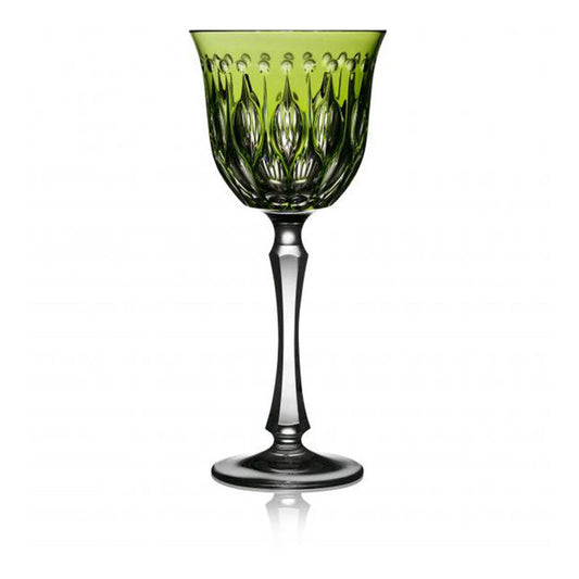 Renaissance Yellow-Green Water Glass by Varga Crystal