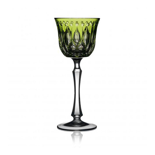 Renaissance Yellow-Green Wine Hock by Varga Crystal