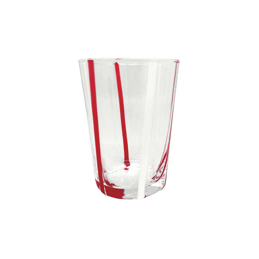 Ribbons Red And White Tumbler by Mariposa