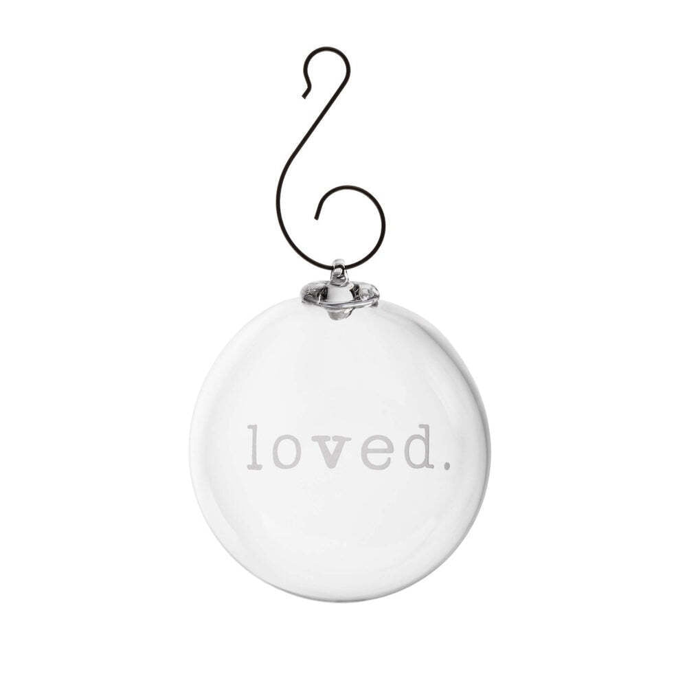 Round Ornament - LOVED by Simon Pearce