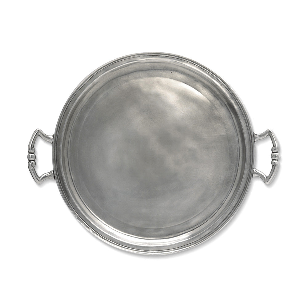 Round Tray with Handles 803.1 by Match Pewter