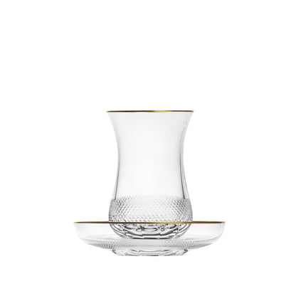 Royal Teacup, 120 ml Clear with Gold by Moser