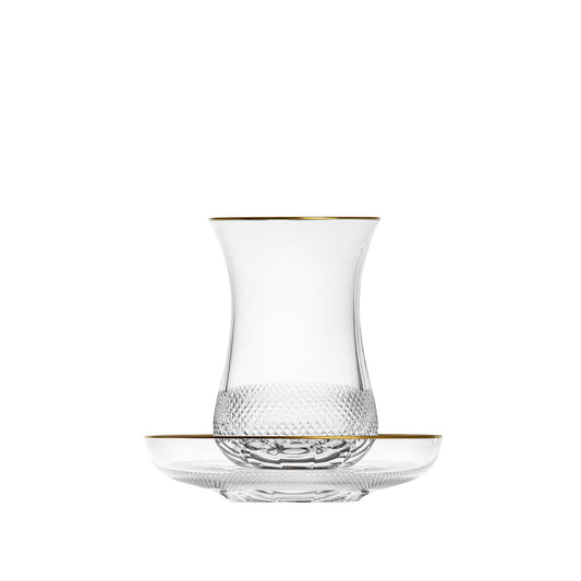 Royal Teacup, 120 ml Clear with Gold by Moser