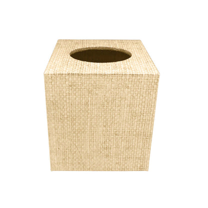 Sand Grasscloth Cube Tissue Box by Mariposa