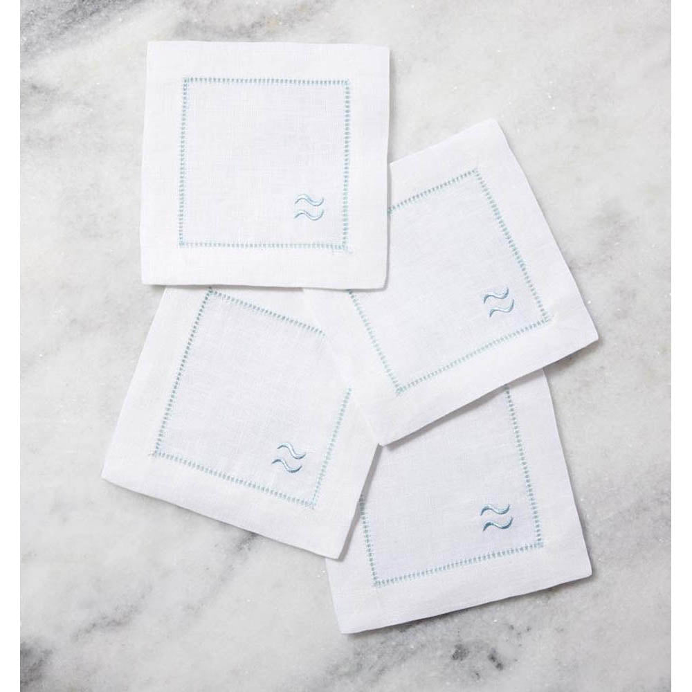 Segni 6" x 6" Cocktail Napkin - Set of 4 by SFERRA Additional Image - 4