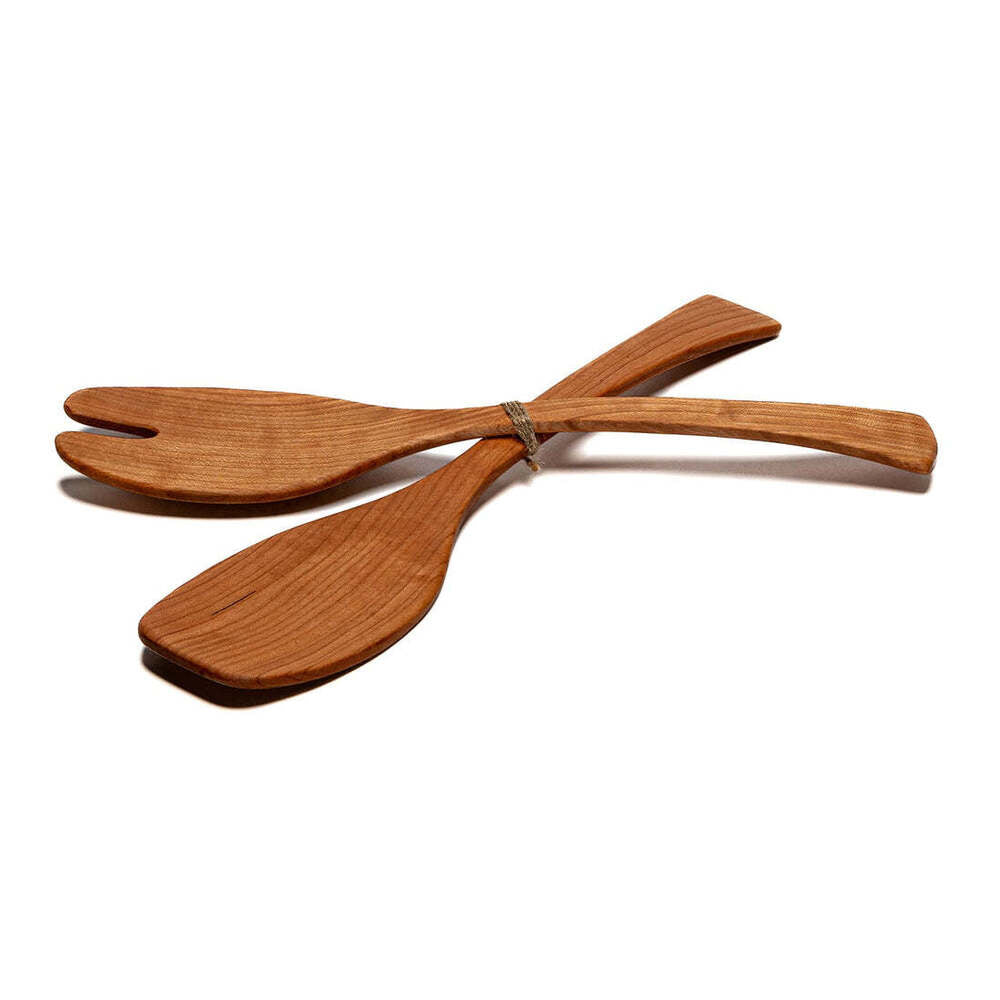 13" Cherry Medium Salad Servers by Andrew Pearce