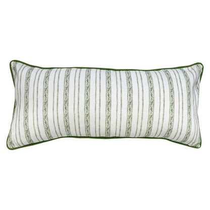 Seville Stripe 11" x 27" Pillow - Green by Juliska Additional Image-1