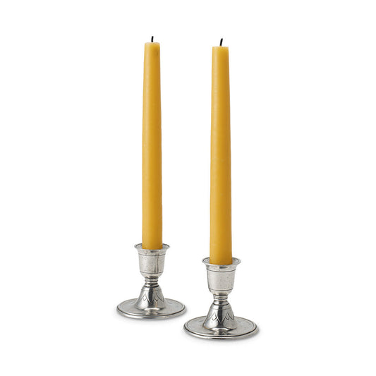 Short Candlestick Pair by Match Pewter