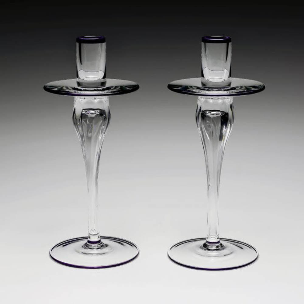 Siena Pair of Candlesticks Amethyst by William Yeoward Additional Image - 1