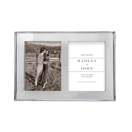 Signature 5X7 Engravable Double Frame by Mariposa