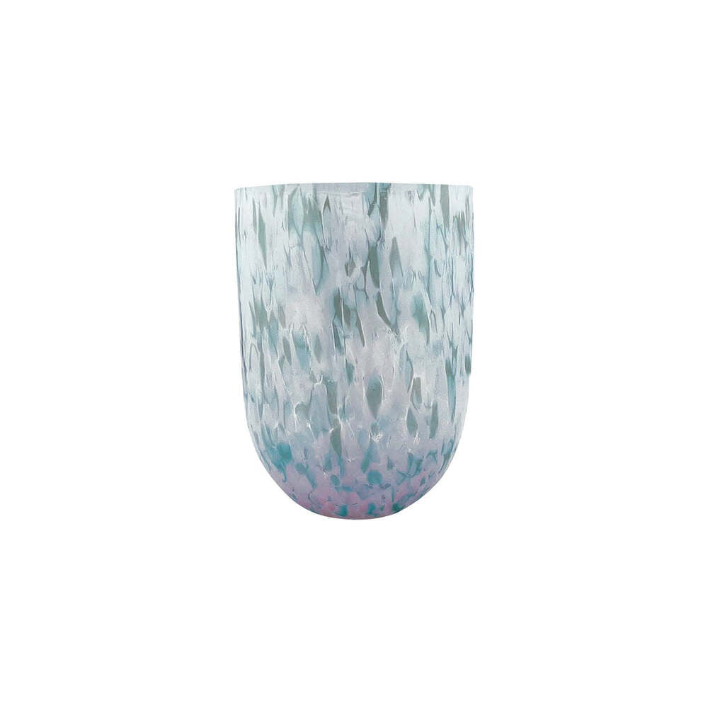 Sip Sip Rosa And Aqua Confetti Stemless by Mariposa