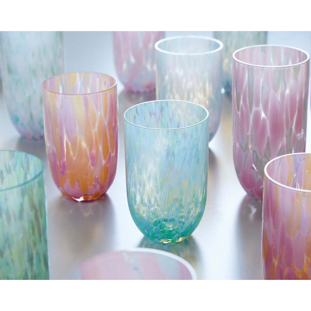 Sip Sip Rosa And Aqua Confetti Stemless by Mariposa Additional Image-3