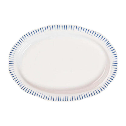 Sitio Stripe 17" Serving Platter - Delft Blue by Juliska