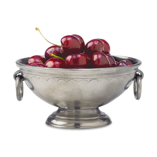 Small Footed Bowl with Rings by Match Pewter