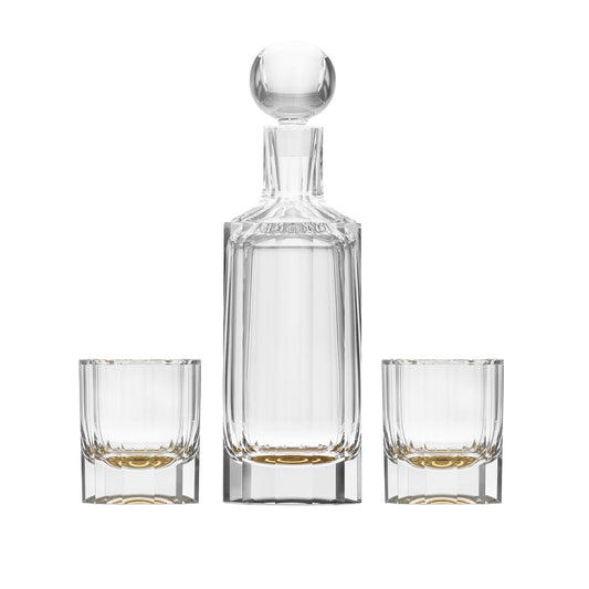 Solaris Set Of Carafe And Two Glasses by Moser