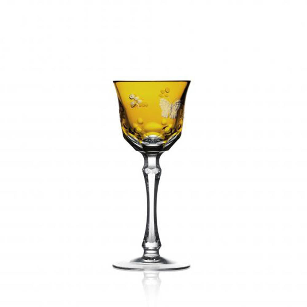 Springtime Amber Cordial Glass by Varga Crystal