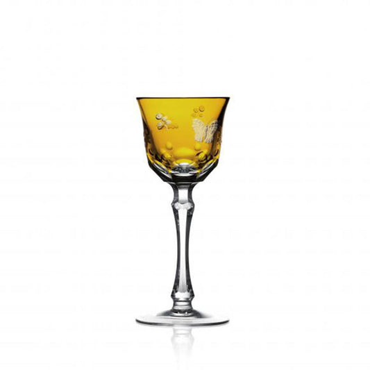 Springtime Amber Cordial Glass by Varga Crystal
