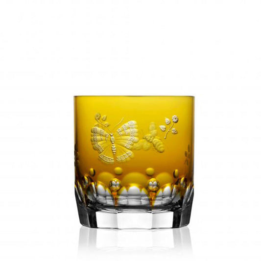 Springtime Amber Old Fashioned Glass by Varga Crystal