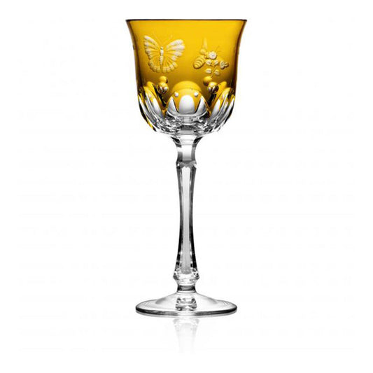 Springtime Amber Water Glass by Varga Crystal