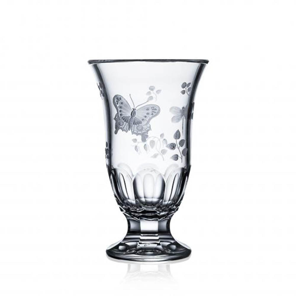 Springtime Clear Footed Vase - 8" by Varga Crystal