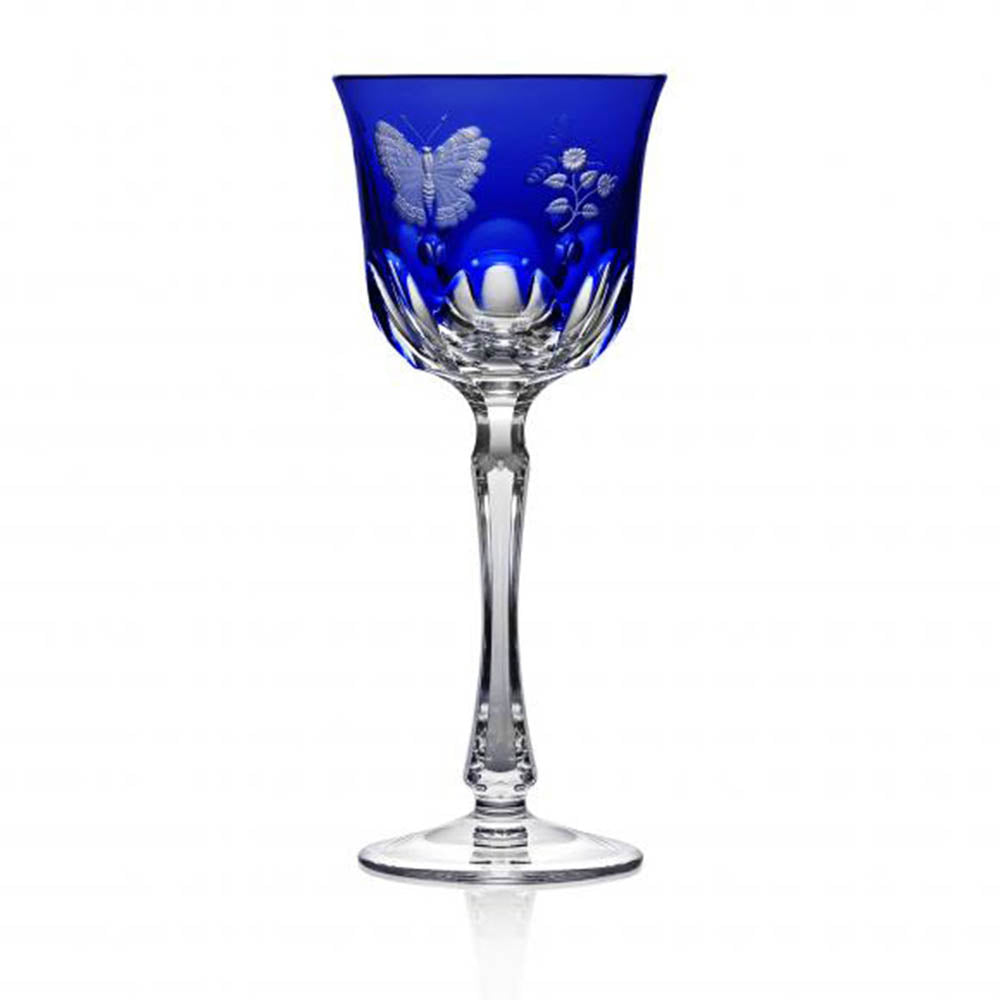 Springtime Cobalt Wine Hock by Varga Crystal