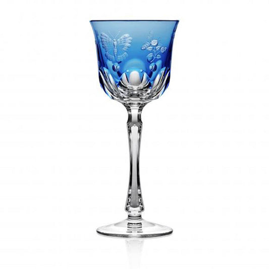 Springtime Sky Blue Wine Hock by Varga Crystal