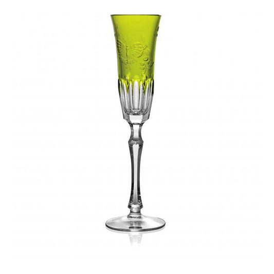 Springtime Yellow-Green Flute by Varga Crystal