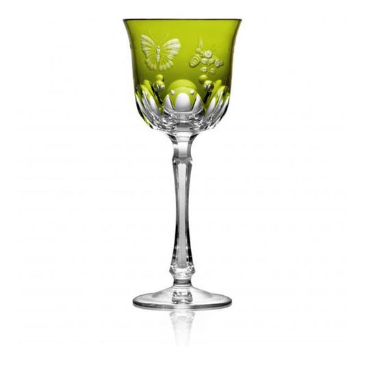 Springtime Yellow-Green Water Glass by Varga Crystal