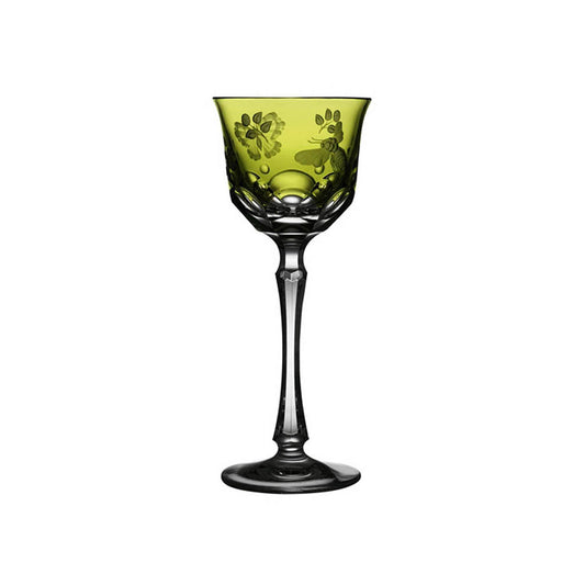 Springtime Yellow/Green Wine Glass by Varga Crystal