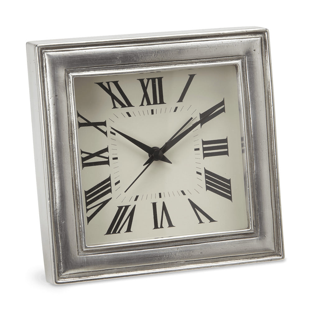 Square Alarm Clock by Match Pewter