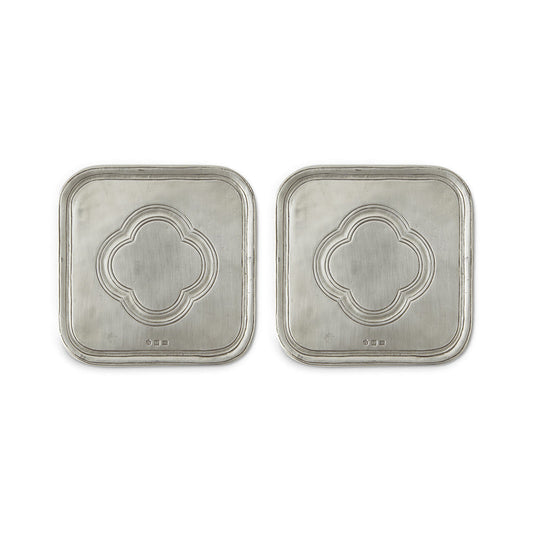 Square Coaster Pair by Match Pewter