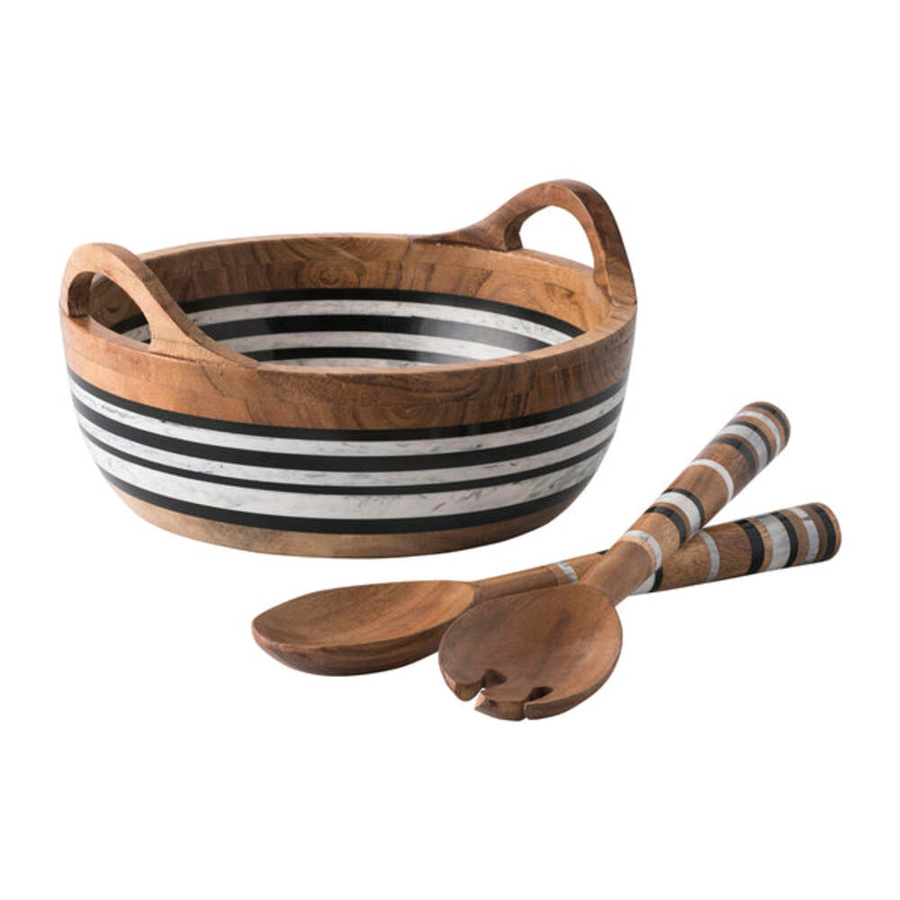 Stonewood Stripe Salad Server Set of 2 by Juliska Additional Image-1