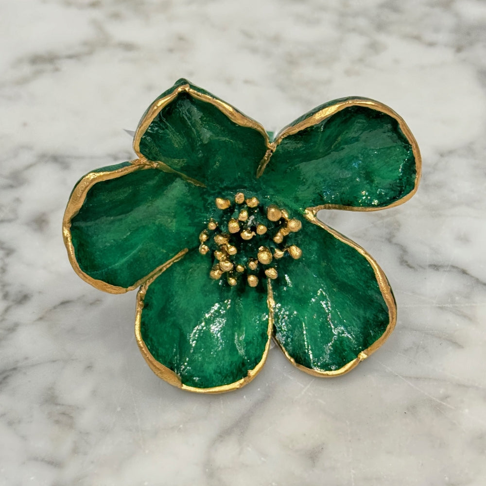 Sweetbriar Napkin Rings in Emerald by Deborah Rhodes