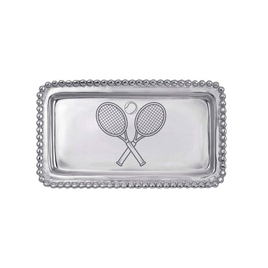 Tennis Racquets Beaded Statement Tray by Mariposa