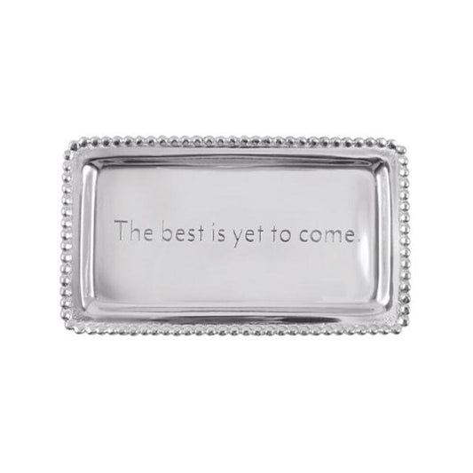 The Best Is Yet To Come Beaded Statement Tray by Mariposa