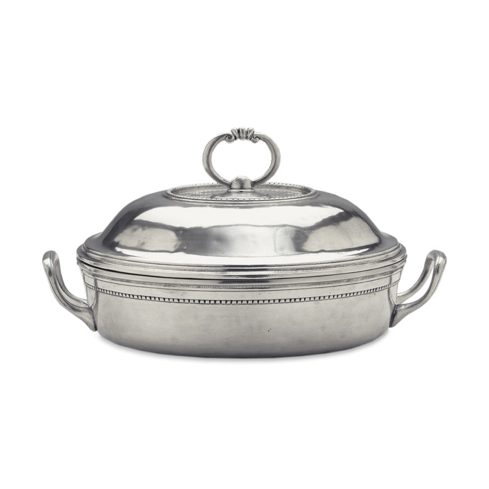 Toscana Round Pyrex Casserole Dish with Lid by Match Pewter