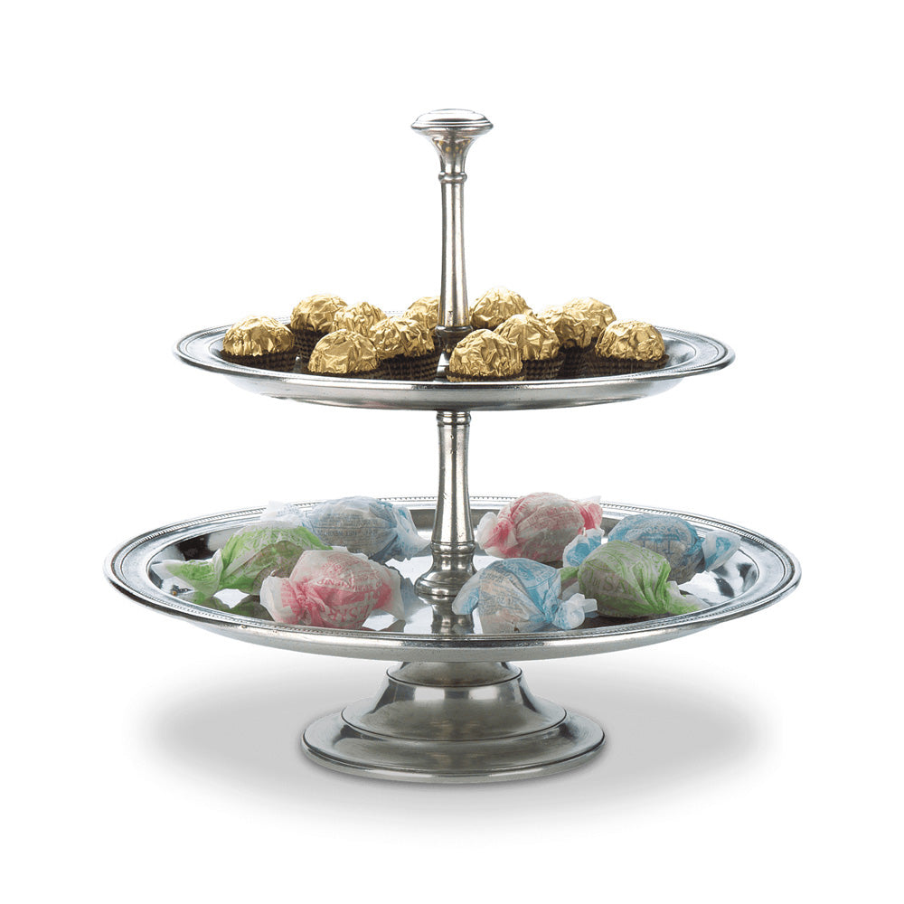 Toscana Two-Tier Centerpiece by Match Pewter