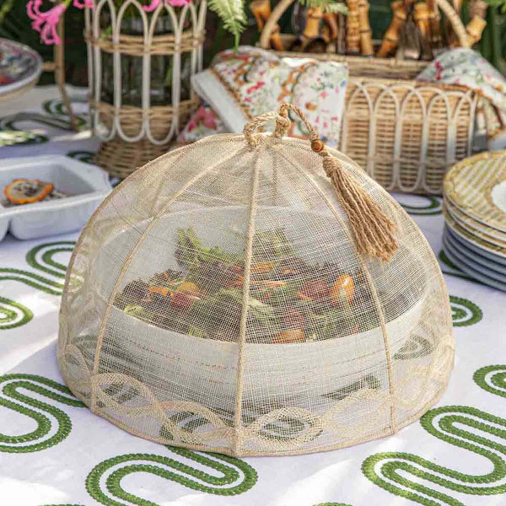 Tuileries Garden Mesh Round Food Cover Set of 2 - Natural by Juliska Additional Image-3